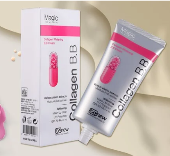 Kem Trang Điểm Ma Thuật che phủ không tì vết, dưỡng da, chống nắng, chống lão hóa - Benew B.B Collagen Whitening SPF 50 PA+++ CH Hàn Quốc