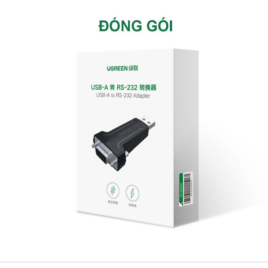 Đầu chuyển đổi tín hiệu USB 2.0 sang COM DP9 RS 232 UGREEN 80111 - Hàng chính hãng