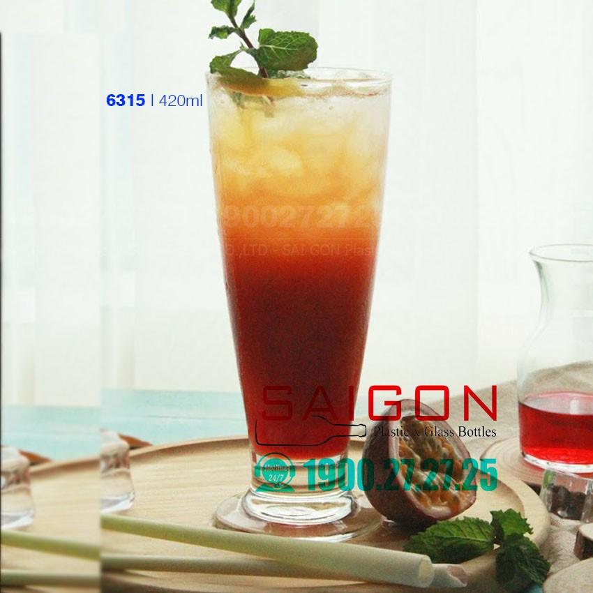 Ly Thủy Tinh Ocean Tiara Footed 395ml | B17514 , Nhập khẩu Thái Lan
