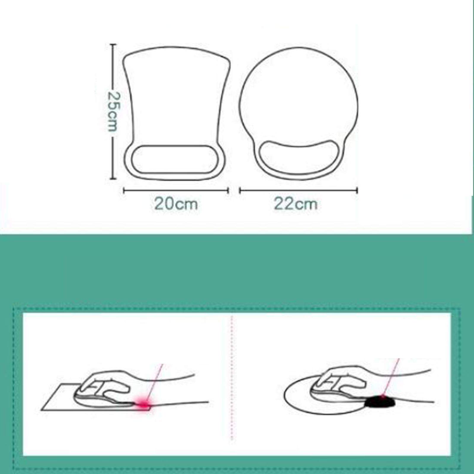 Ergonomic Mouse Pad with Wrist Rest, Non- Rubber Base, Wrist Rest, for Home, Office, Travel Relieve