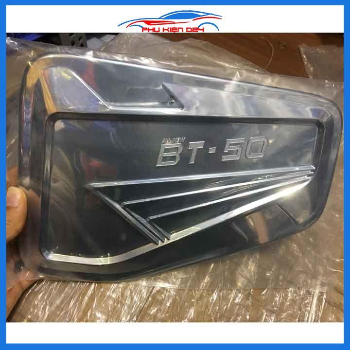 Ốp nắp xăng BT-50 2022-2023 mạ crom bảo vệ chống trầy trang trí ô tô