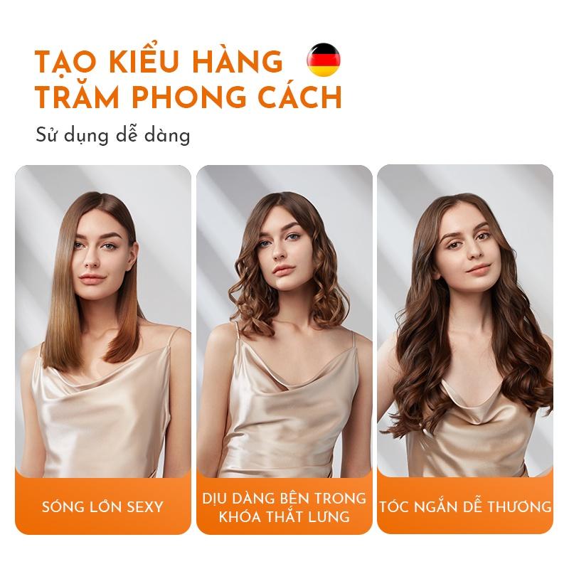 Máy uốn tóc xoăn lọn cao cấp GAABOR GHC-N35A nhỏ gọn mini chỉnh nhiệt chuẩn salon tóc xoay trục 360 độ - Hàng chính hãng