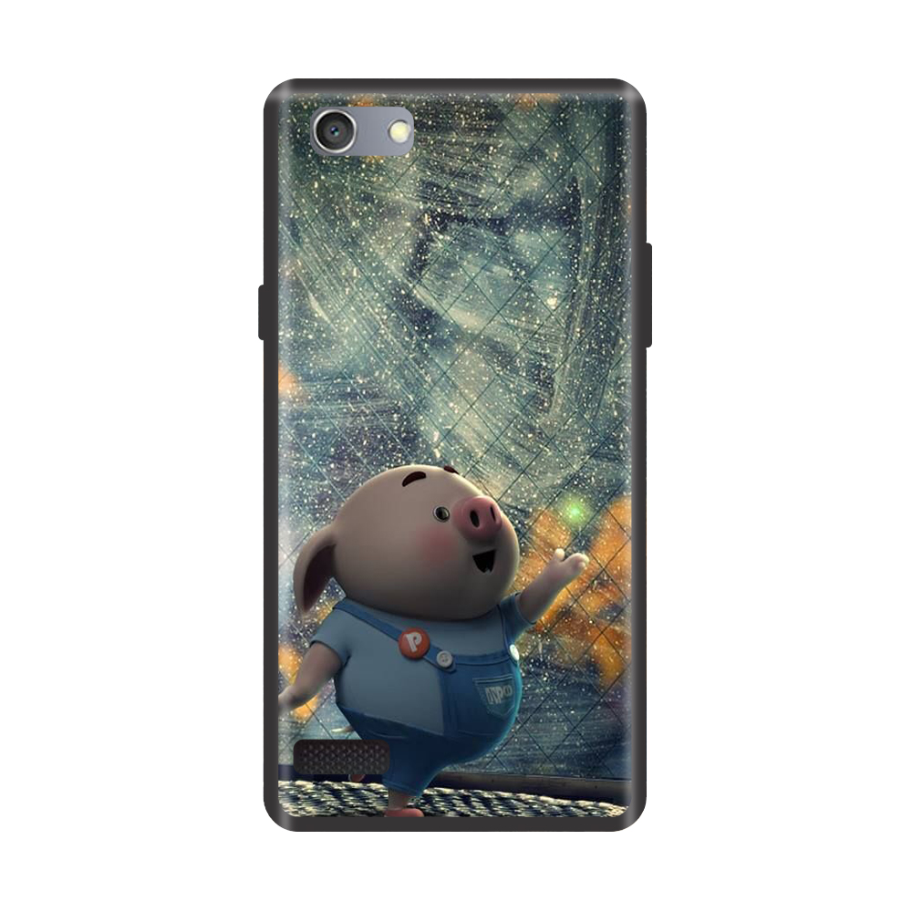 Ốp lưng TPU viền dẻo cho điện thoại OPPO NEO 7 Hình Heo Con Chạy Bộ