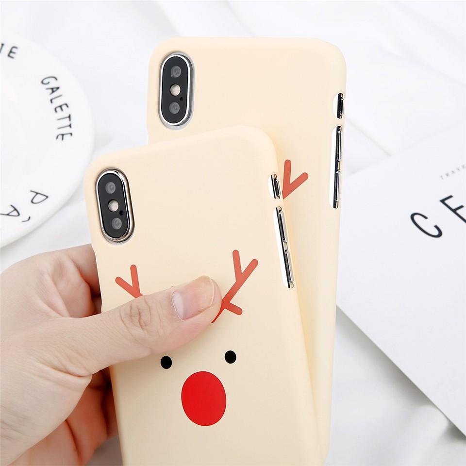 Ốp lưng hình tuần lộc dành cho iphone 6 6s 6 plus 6s plus 7 7 plus 8 8 plus X XS