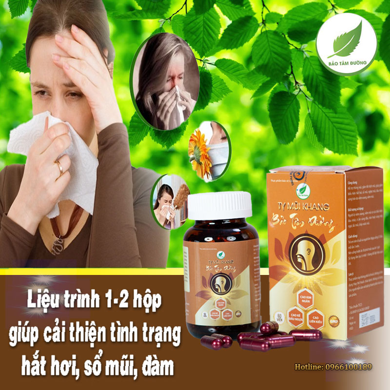 Tỵ mũi khang Bảo Tâm Đường, viên uống hỗ trợ giảm các chịu chứng do viêm xoang, viêm mũi