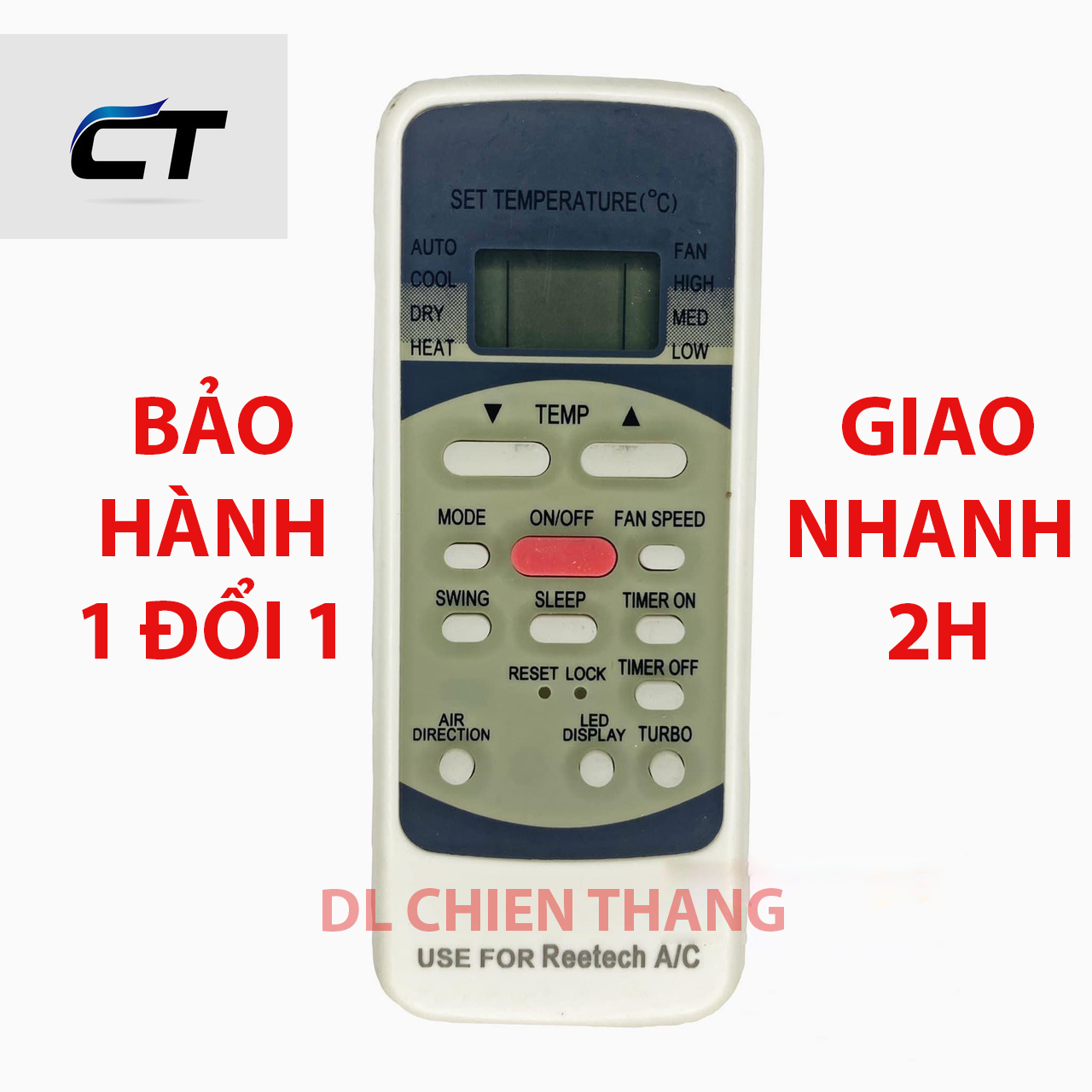 Remote dành cho máy lạnh Reetech 2 chiều