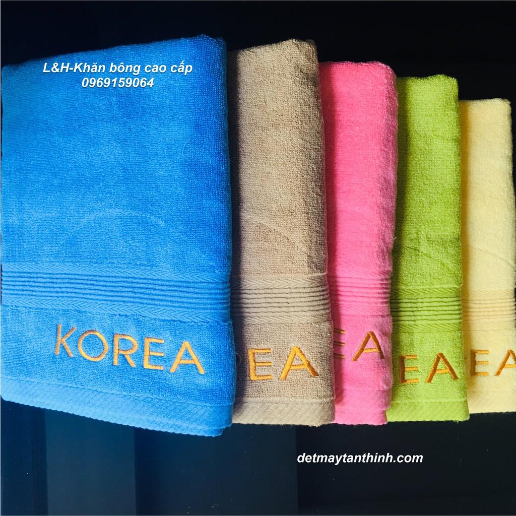Khăn tắm nở cotton Korea Tân Thịnh, kt 60x120 cm, 320g