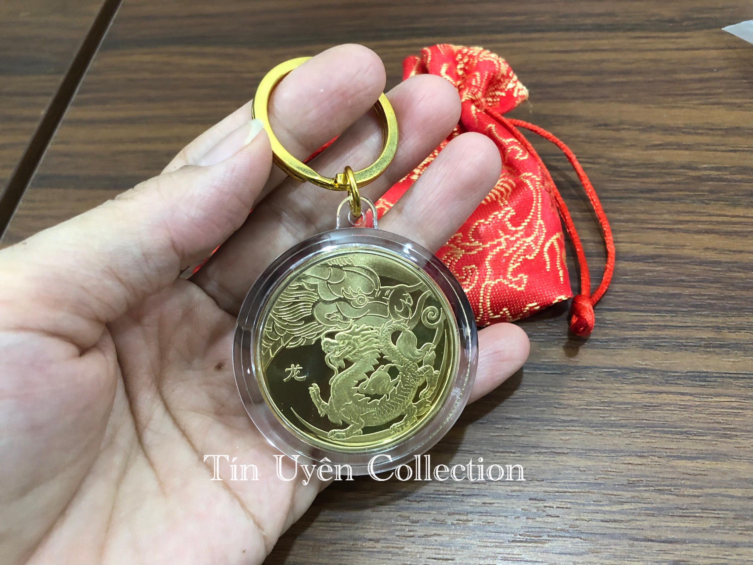 Móc Khóa Đồng Xu Hình Con Rồng cho người tuổi Thìn