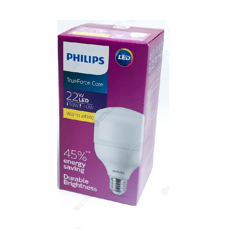 Bóng đèn Philips LED Trụ TForce Core 22W E27 - Hàng chính hãng
