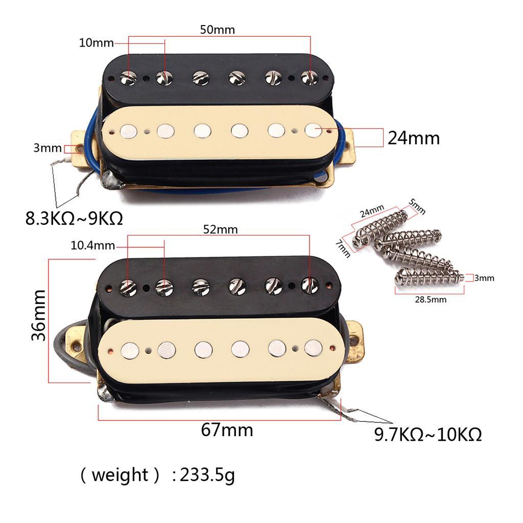 Professional Humbucker Pickups Set, Including Bridge and Neck Pickup, for Electric Guitar Parts