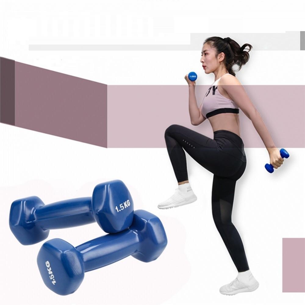 Bộ cặp tạ tay 4kg bọc cao su - Màu ngẫu nhiên