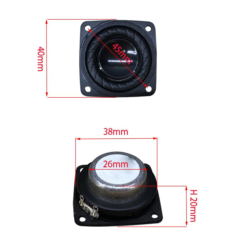 Loa toàn bộ 10W 1,5 inch 4ohm loa siêu trầm di động loa dài 40mm, loa âm thanh Neodymium loa âm thanh DIY màu sắc DIY: 2PCS