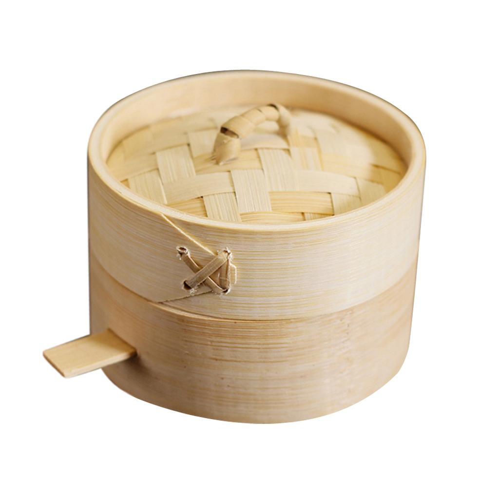 Kitchen Bamboo Steamer Basket Food Steamer for Dim Sum Dumpling