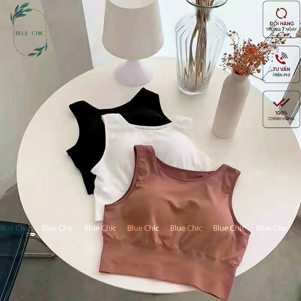 Áo croptop nữ Blue Chic sát nách ba lỗ thun không tay kiểu ôm body tank top vải cotton co giãn tốt 3 màu đen trắng nâu