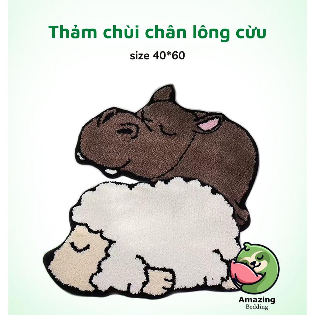 Thảm lau chùi chân lông cừu 5D siêu bền, siêu thấm
