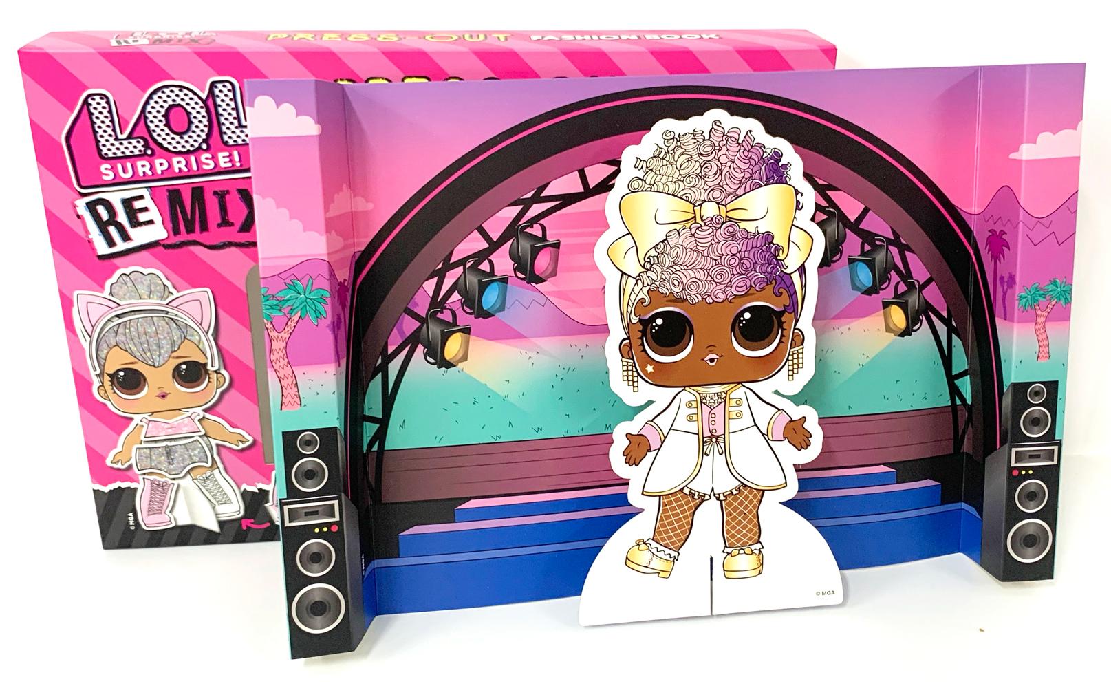 Lol Surprise! Remix Fashion Dress Up With 8 Paper Dolls &amp; Stickers Gift Set