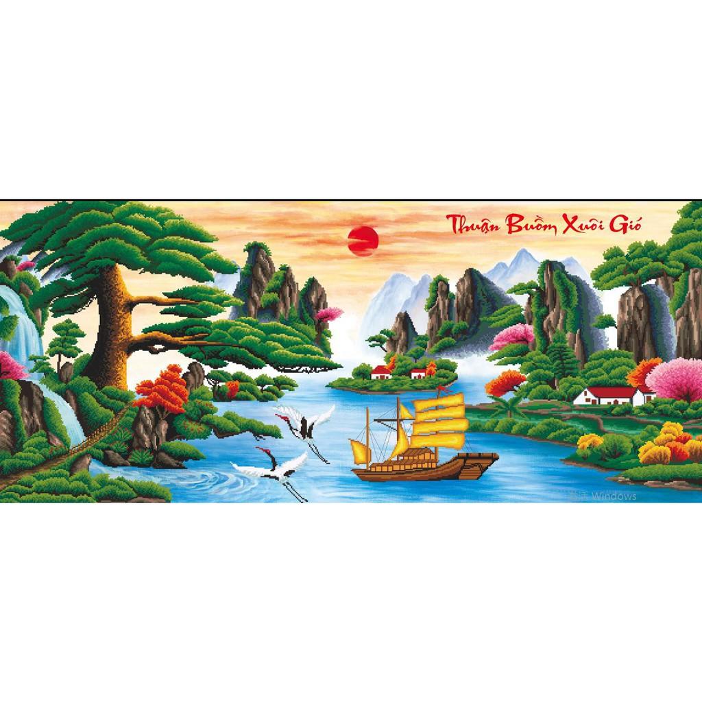 Tranh đính đá thuận buồm xuôi gió mã 77572