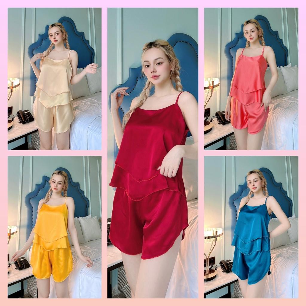 Đồ ngủ sexy, Bộ ngủ nữ hai dây hai tầng nhọn mặc nhà