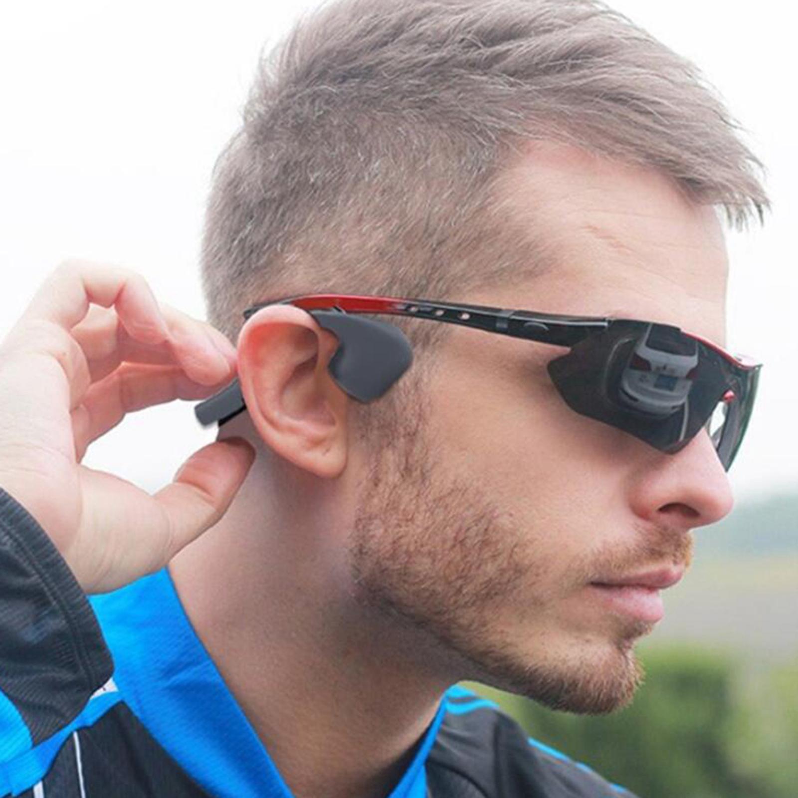 Bluetooth Headset Bone Conduction Headphones for Sports Running Cycling Grey