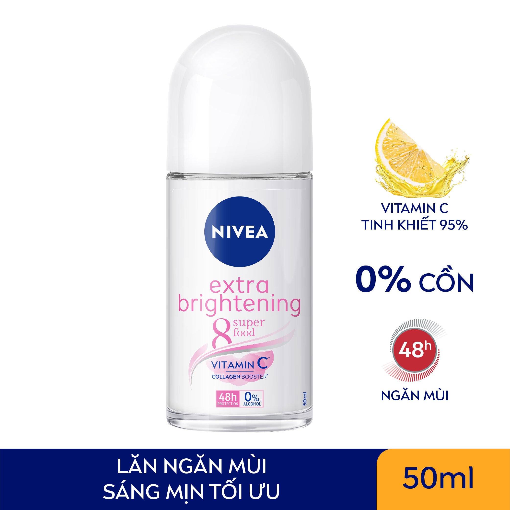 Lăn Ngăn Mùi NIVEA Extra Whitening Trắng Mịn Mờ Vết Thâm - 83747