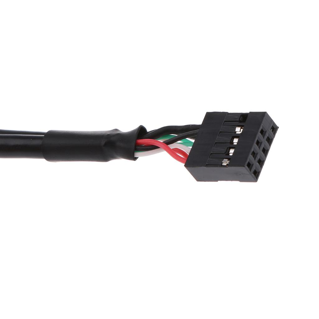 USB2.0 9 Pin Male To 9 Pin Female USB Extension Cable Black