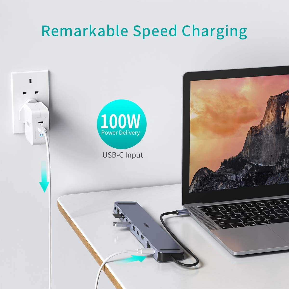Hub chia cổng sạc nhanh 100W Type-C đa năng 11 in 1 kiêm giá đỡ hiệu CHOETECH M20 hàng chính hãng
