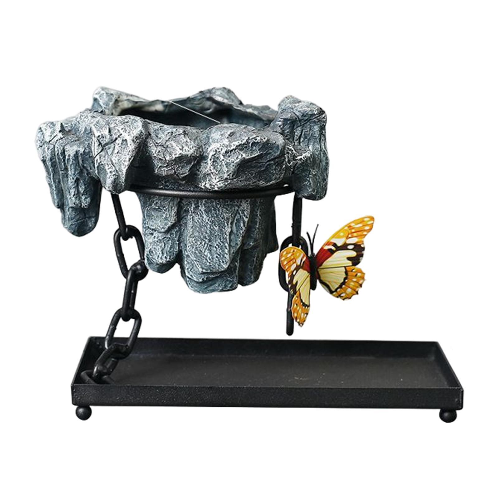 Butterfly Floating Plant Pot Planters Square with Rockery