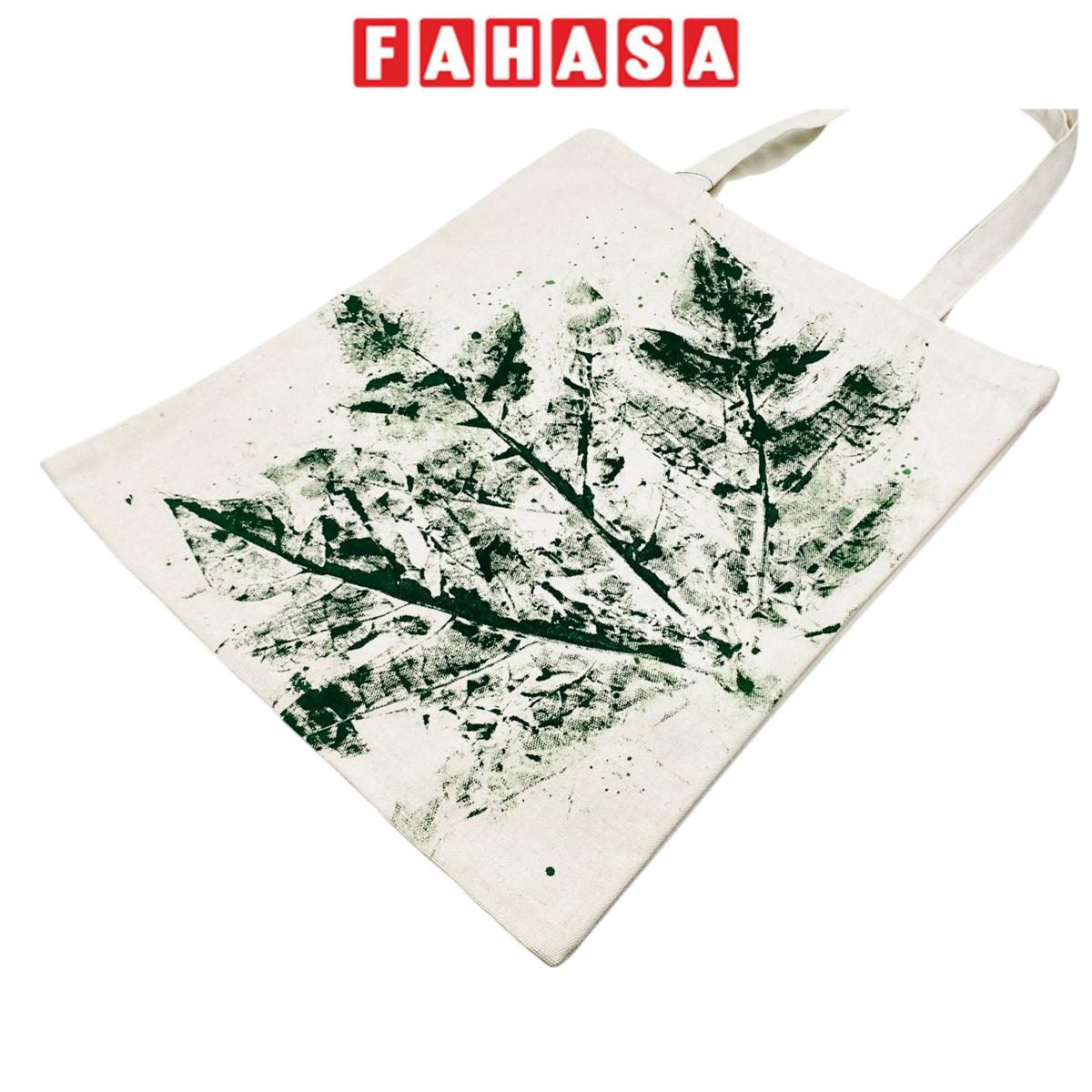 Túi Tote Đủ Đầy In Lá Tươi - Size M - Saigon ZeroWaste (Họa Tiết Lá Ngẫu Nhiên)