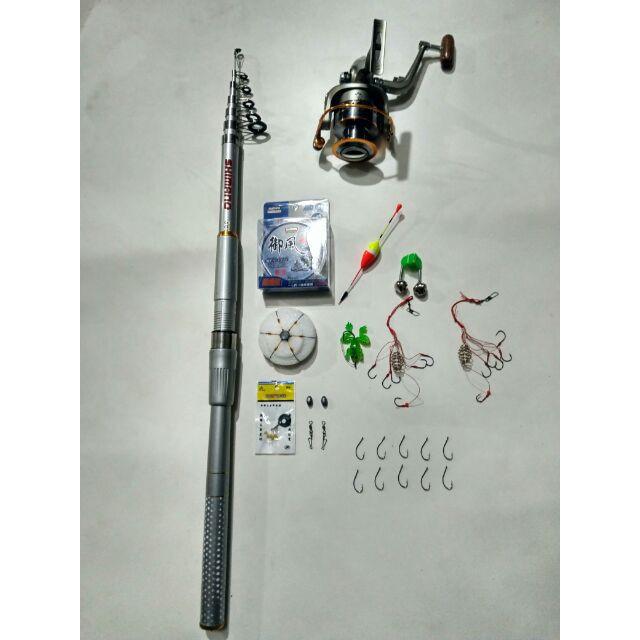 Bộ cần câu shimano 3m6 tặng bộ phụ kiện câu docaucagiangnam
