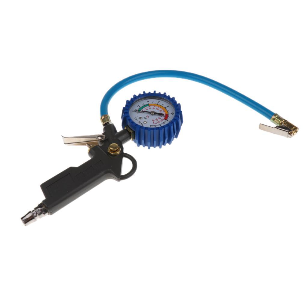 Car Truck Tire Inflator  with Air Pressure Gauge Meter