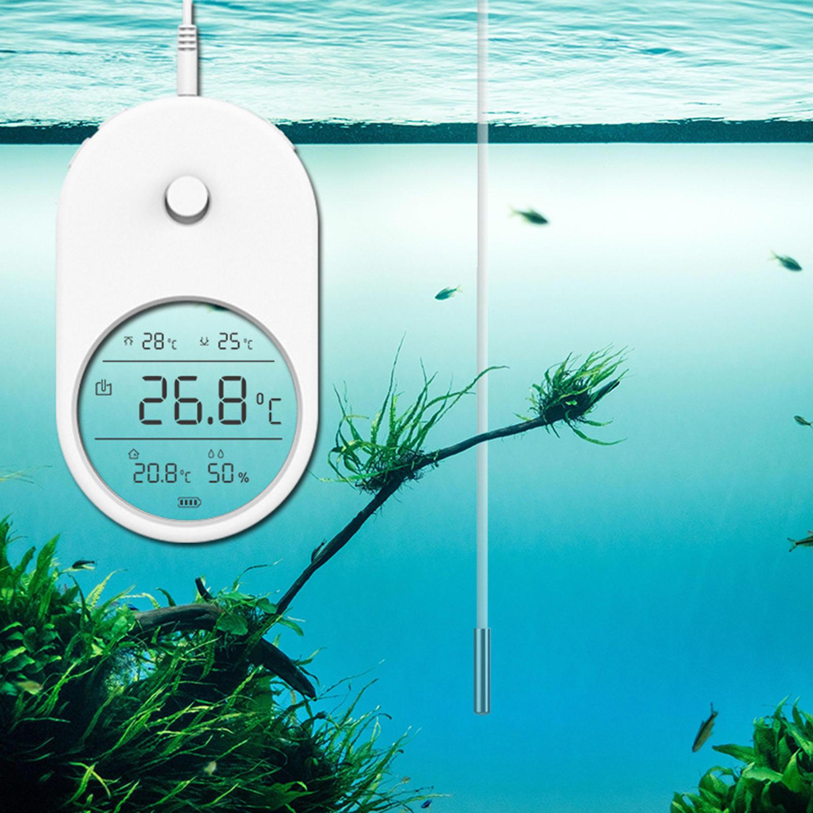 3in1 LCD Digital Aquarium Thermometer Fish Tank Temperature for Reptiles