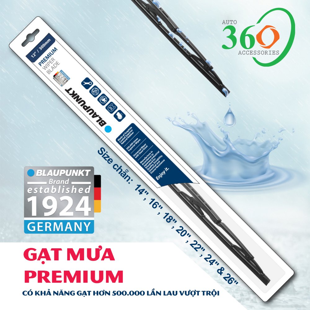 Gạt Mưa Ô Tô Chính Hãng Blaupunkt Premium 26"/650mm