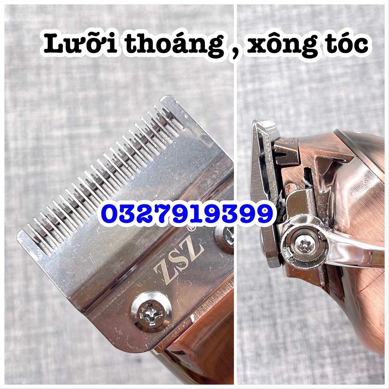 Tông đơ cắt tóc chuyên nghiệp ZSZ F98 lưỡi kép