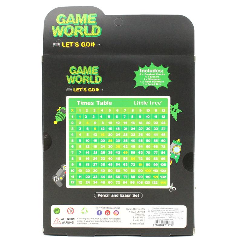 Bộ Dụng Cụ Học Tập Game World - Little Tree GP8035-E (13 Chi Tiết)