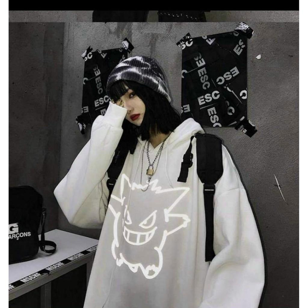 Áo Hoodie Nỉ Nam Nữ From Rộng Unisex In Dạ Quang Phát Sáng Cực Hot Chất Nỉ Ngoại Dày Dặn