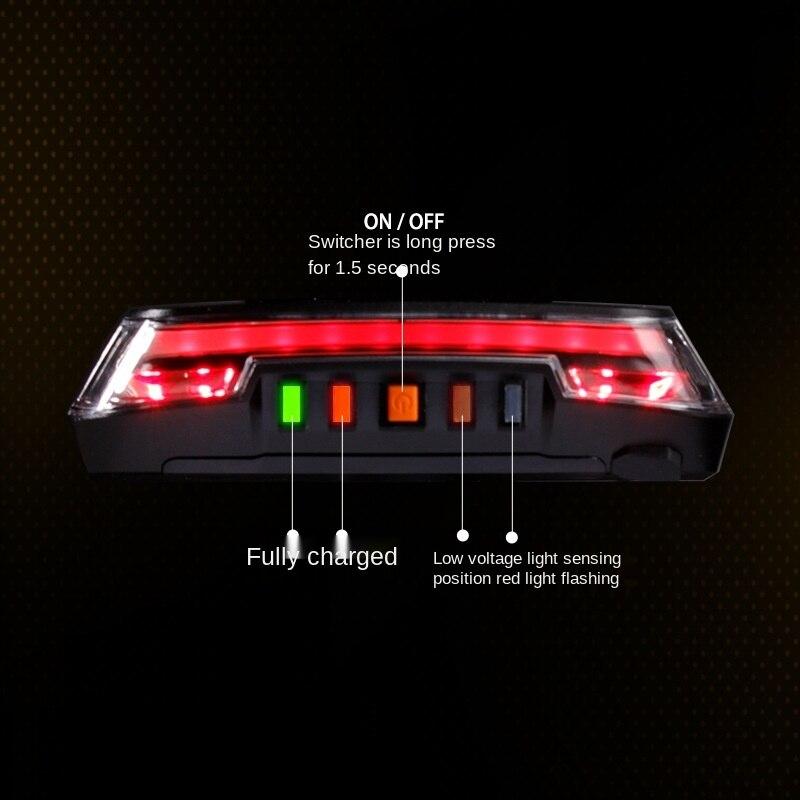 Đèn hậu xe đạp có thể sạc lại USB không dây đèn sau xe đạp từ xa rẽ phải trái Đèn báo hiệu phanh xe đạp thông minh 8 kiểu xe
