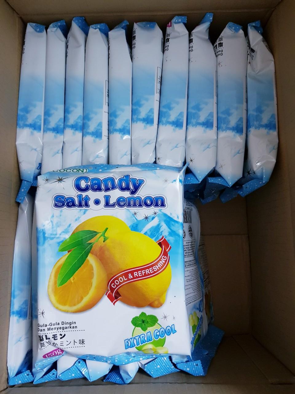 KẸO CHANH MUỐI BẠC HÀ - COCON MENTHOL LEMON SALT CANDY (Gói 150gr)