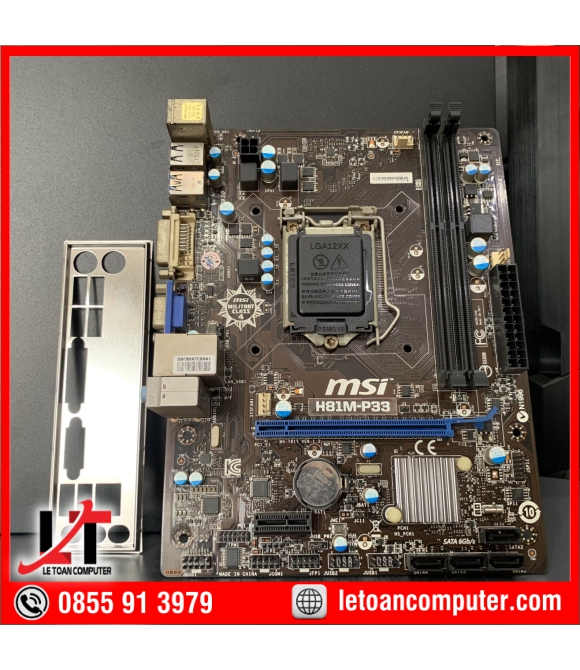 Mainboard MSI H81M-P33 SK 1150  - Hàng Chính Hãng