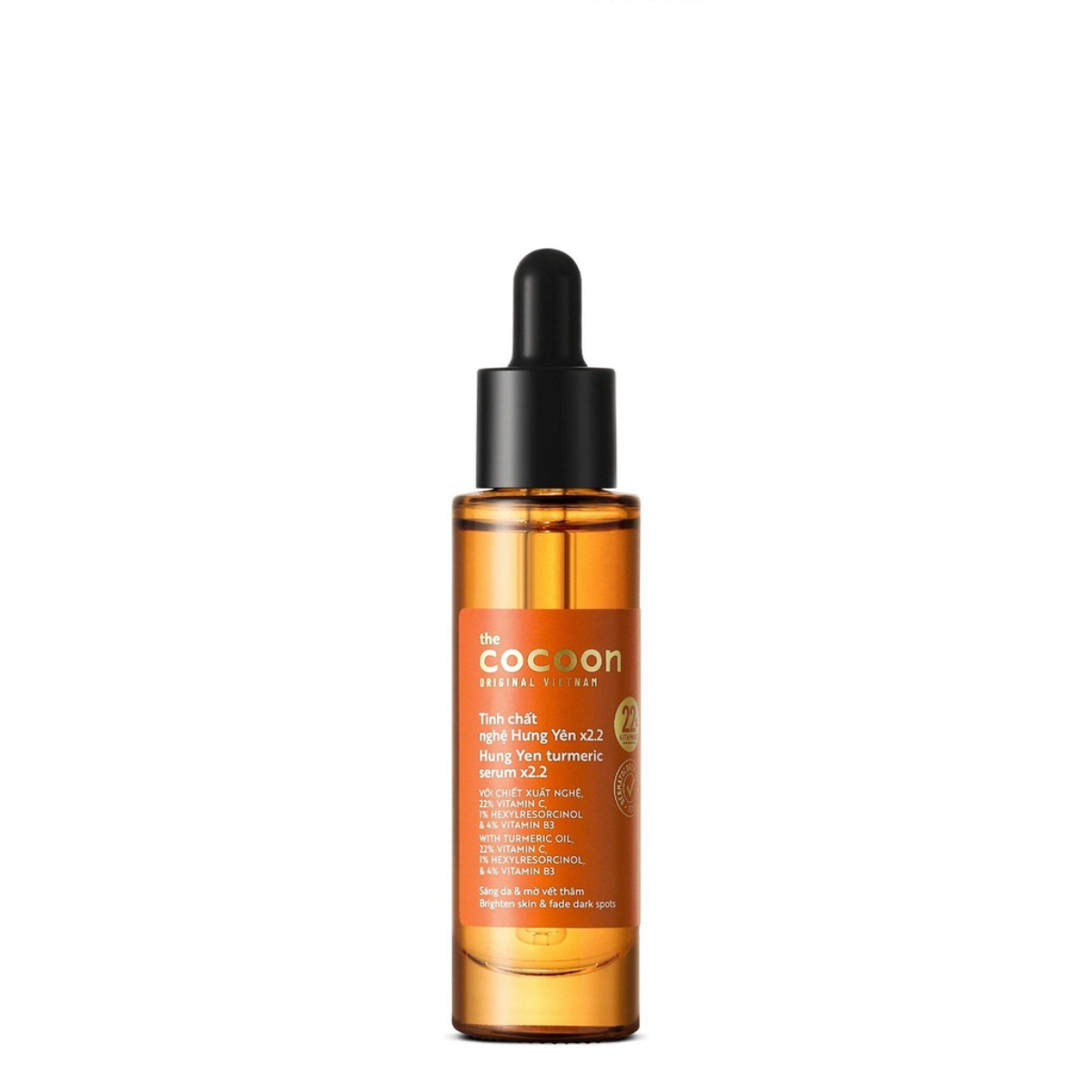 Tinh chất nghệ Hưng Yên C22 với 22% vitamin C sáng da chuyên sâu &amp; mờ vết thâm Cocoon 30ml