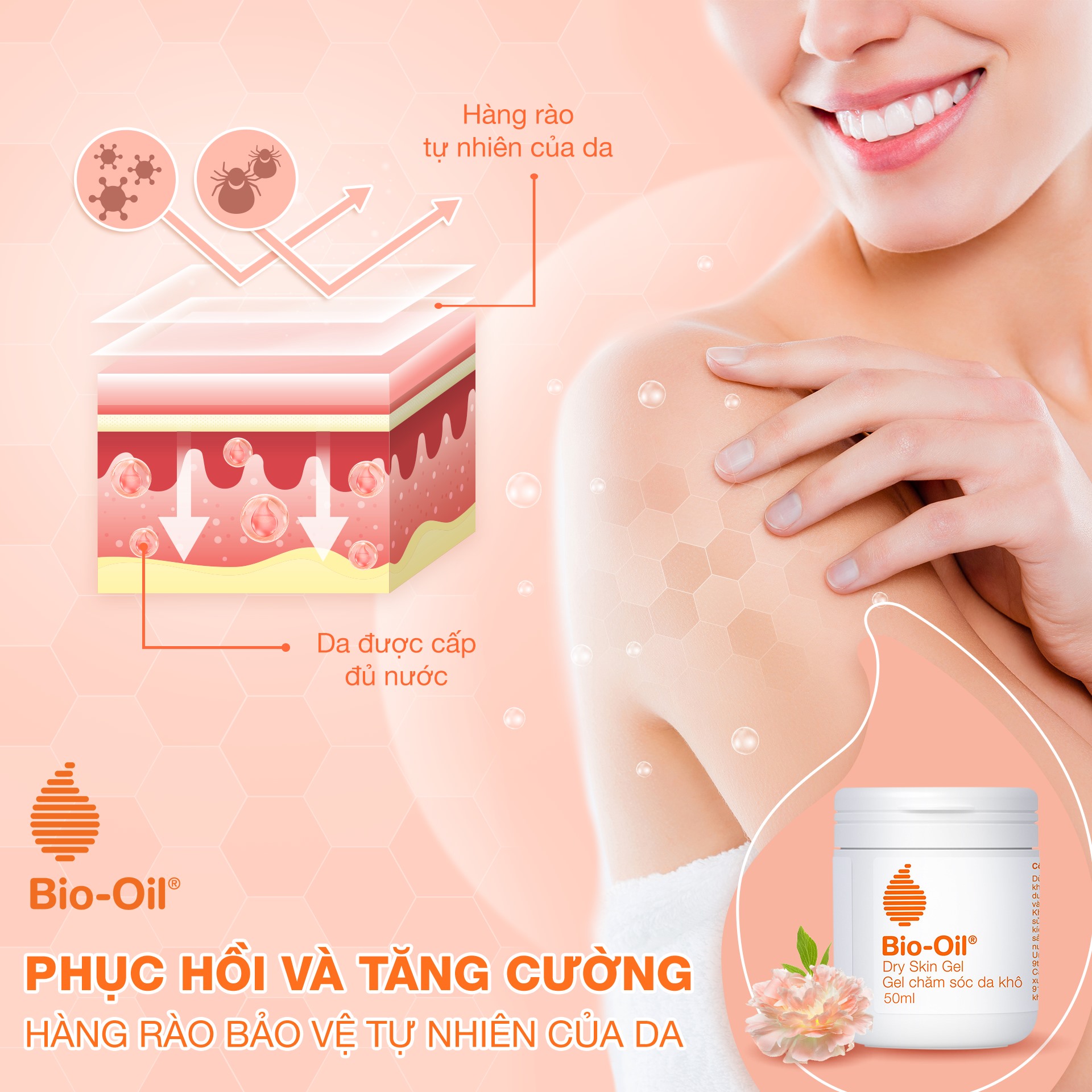 [CHÍNH HÃNG] - BIO-OIL DRY SKIN GEL 100ML (Hũ/100ml) - Gel Chăm Sóc Dưỡng Ẩm Chuyên Biệt Cho Da Khô