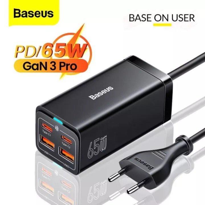 Bộ Sạc Nhanh Baseus 65W GaN3 Pro Desktop Fast Charger 4 in 1