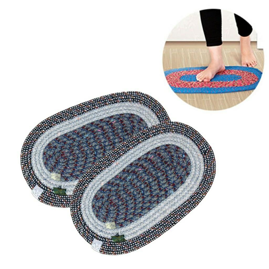 Thảm dầy đẹp hình bầu dục lau chân