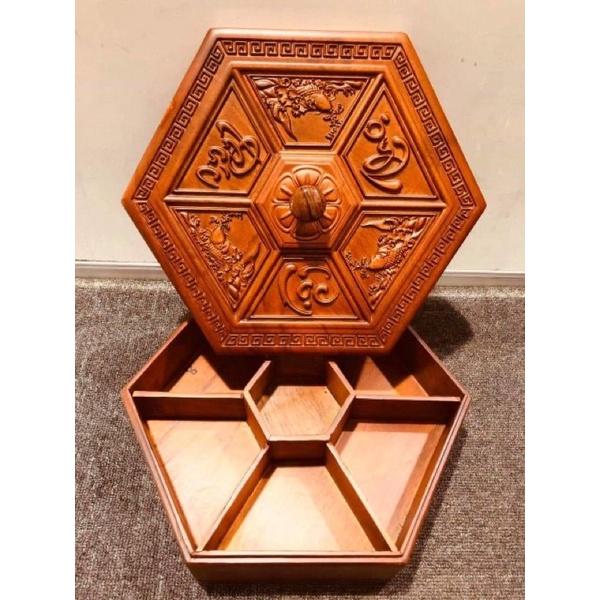 Khay đựng bánh kẹo gỗ hương cao cấp