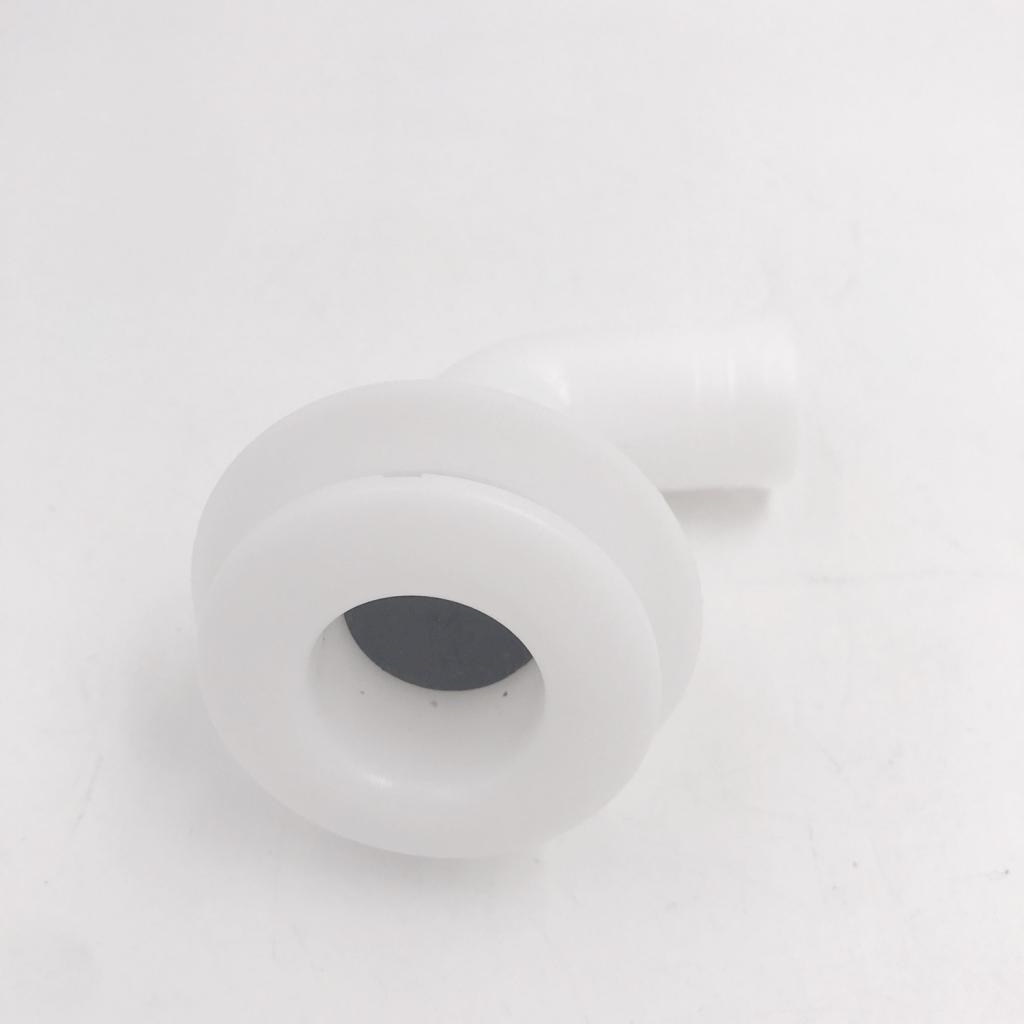 1" White Nylon Plastic Thru-Hull Bilge Pump Hose 90 Ddgree Fits for Boats
