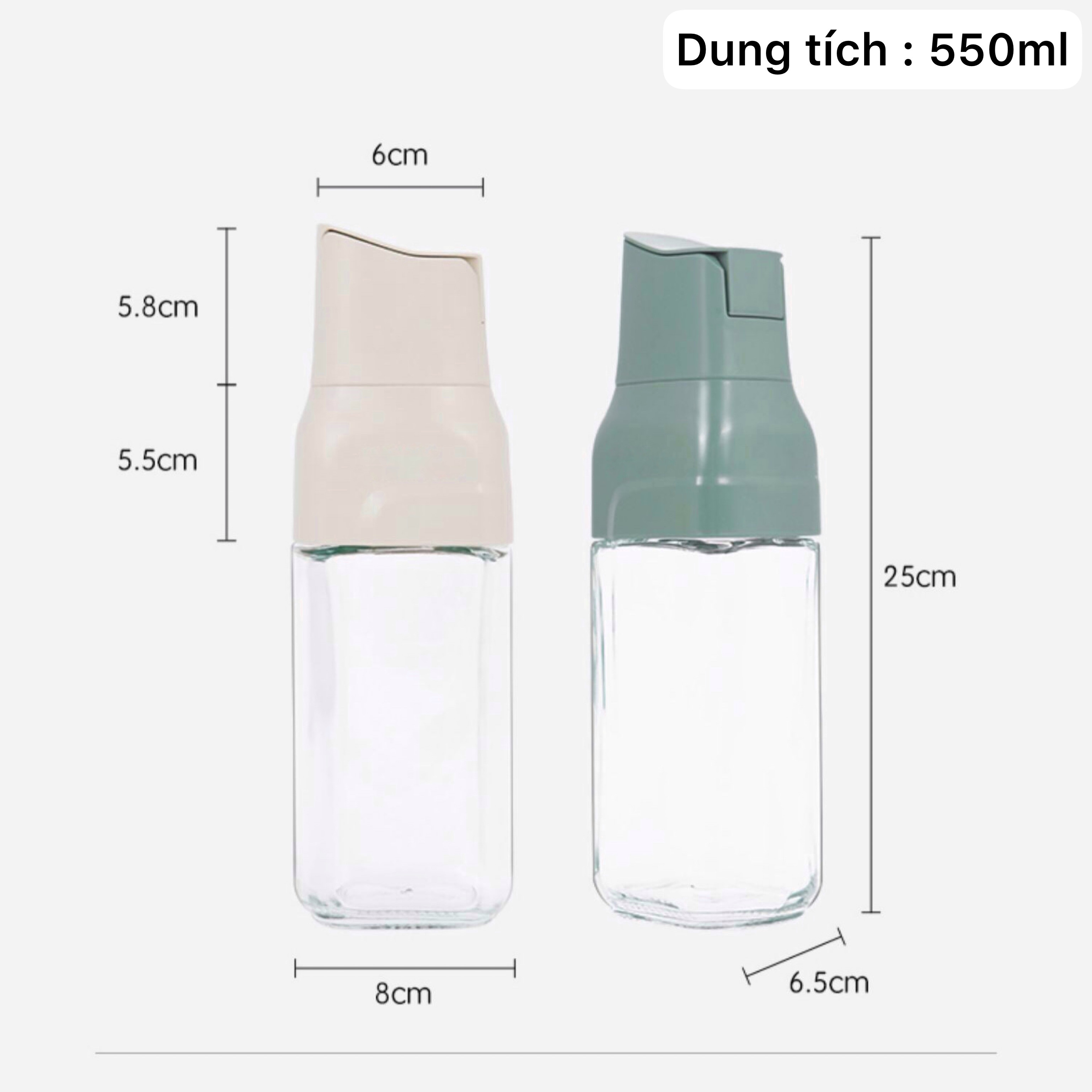 Bình lọ đựng dầu ăn thông minh tự động đóng mở nắp Morandi phong cách Bắc Âu hiện đại, hũ đựng gia vị măm muối