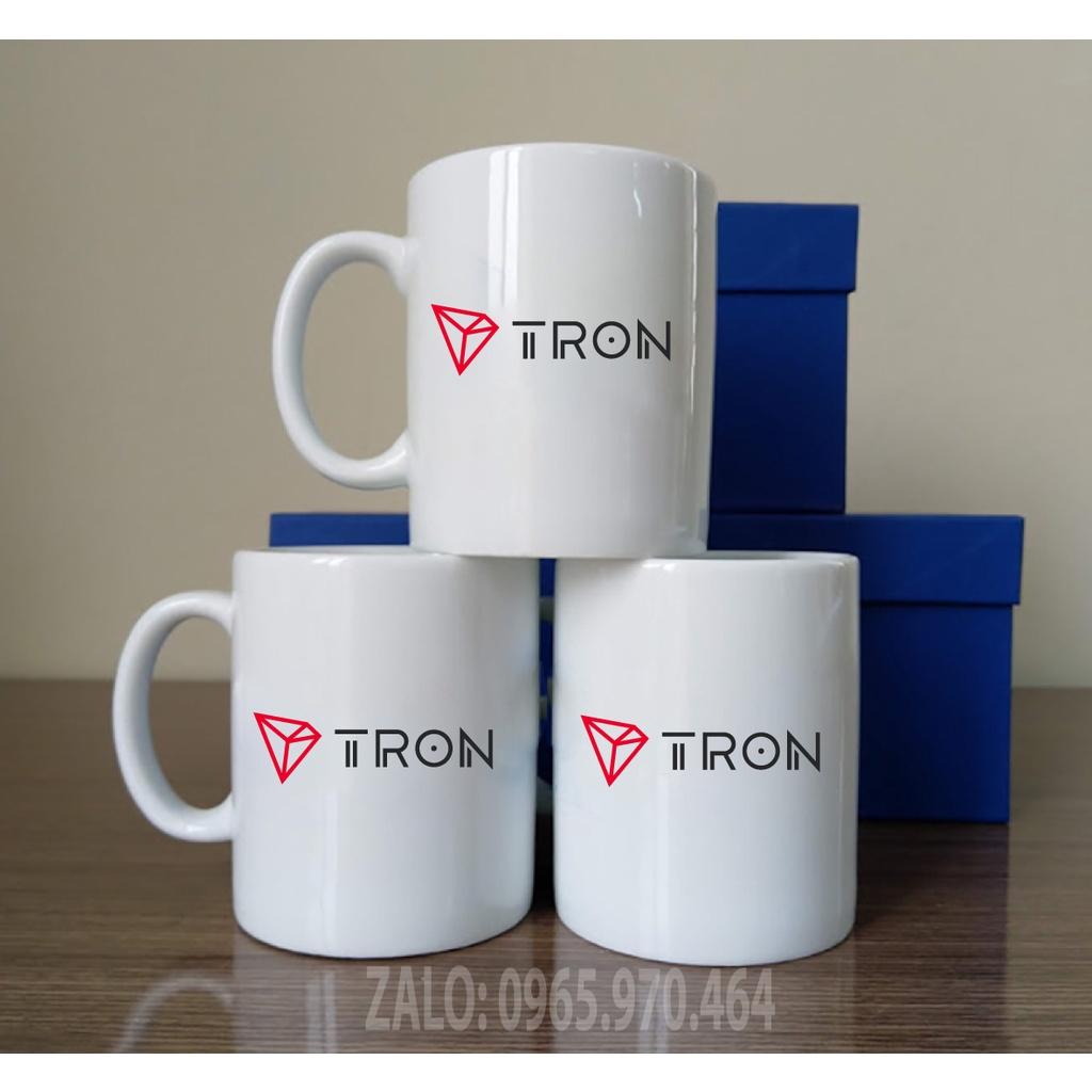 Ly Sứ Có Quai Họa Tiết Đồng Coin TRON  - In hình lên ly sứ, cốc theo yêu cầu của bạn - HÌNH LỚP, CÔNG TY