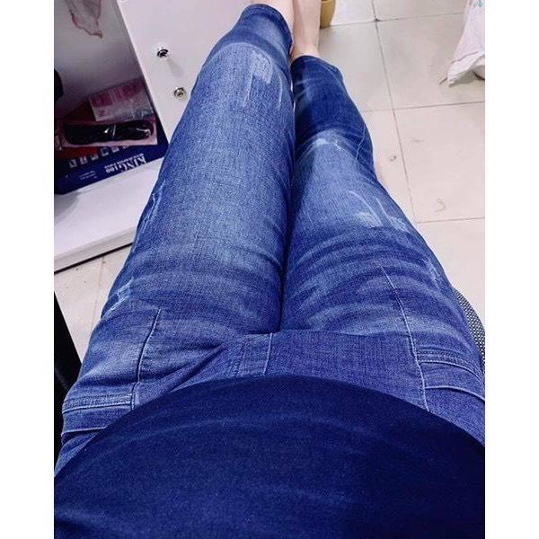 Quần bầu công sở jeans Aidenshop quần bò bầu dài thời trang