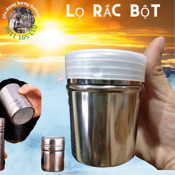 Lọ rắc bột , lọ rắc cacao (inox xịn)