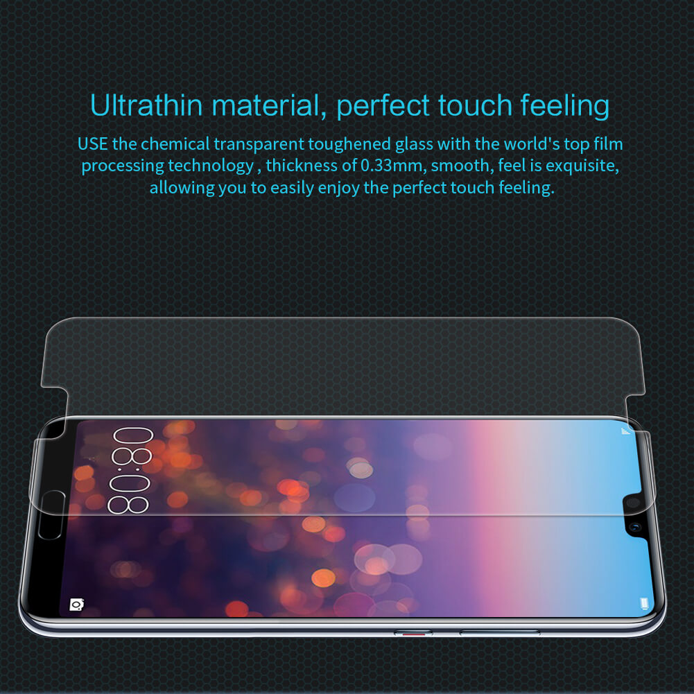 Miếng dán kính cường lực cho Huawei P20 Pro hiệu Nillkin Amazing H (độ cứng 9H, mỏng 0.33mm, chống dầu, hạn chế vân tay) - hàng nhập khẩu