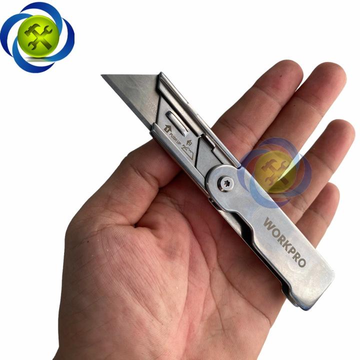Dao rọc cáp loại xếp thép không gỉ Workpro WP211001